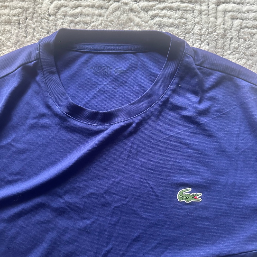 Lacoste blue sport tee size XL